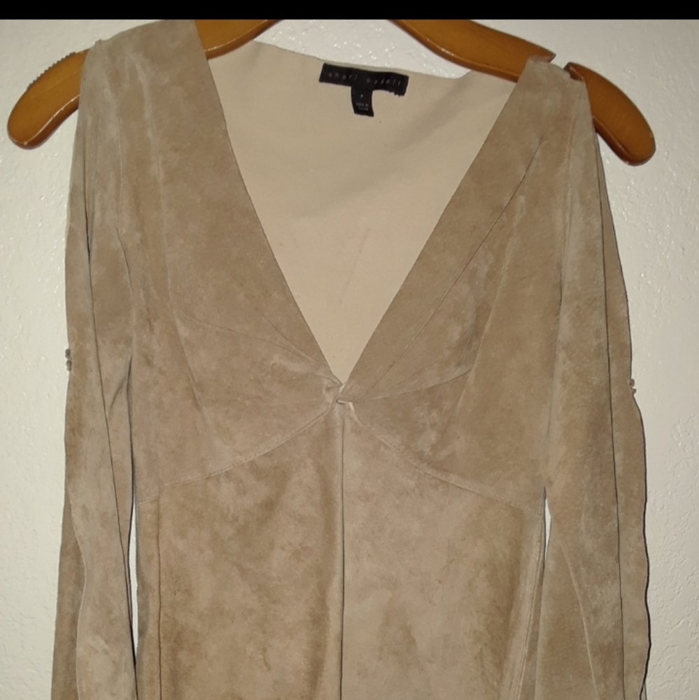 Preloved Gorgeous Sheri Bodell Suede Top sz P